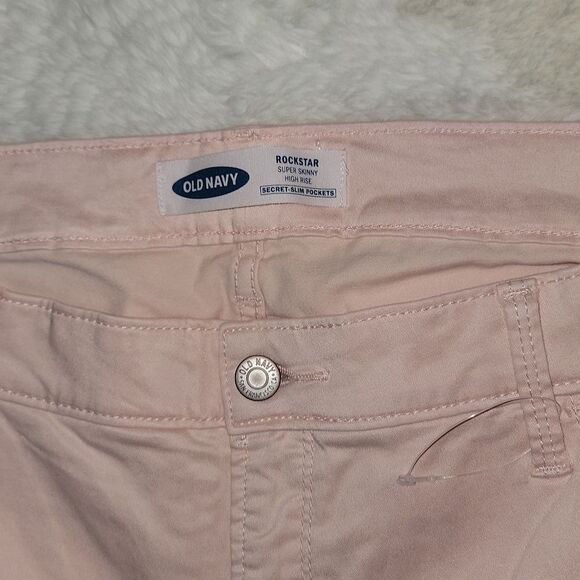 ☆ Old Navy Rockstar Super Skinny High Rise Secret-Slim Pockets ☆ Pink Sz 16 ☆ - Picture 3 of 6